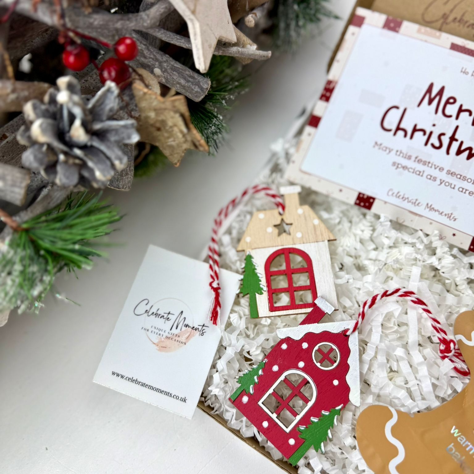 Mini Secret Santa Gingerbread Gift Box - Image 3